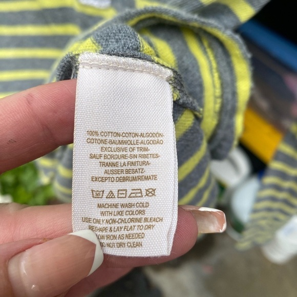 Free People Yellow/Gray Striped Call Back Henley Top I Size: S - Picture 12 of 12